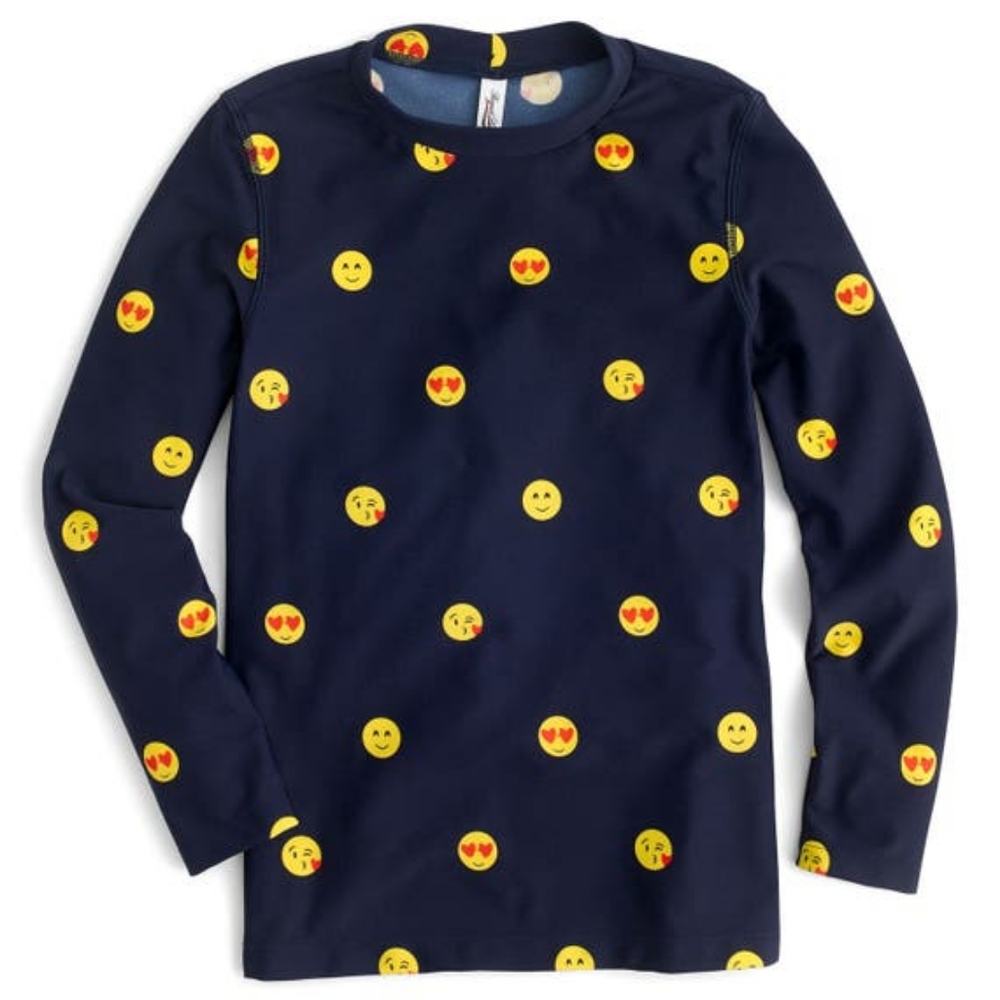 Size 2 2T Crewcuts Eomji print Rashguard Top